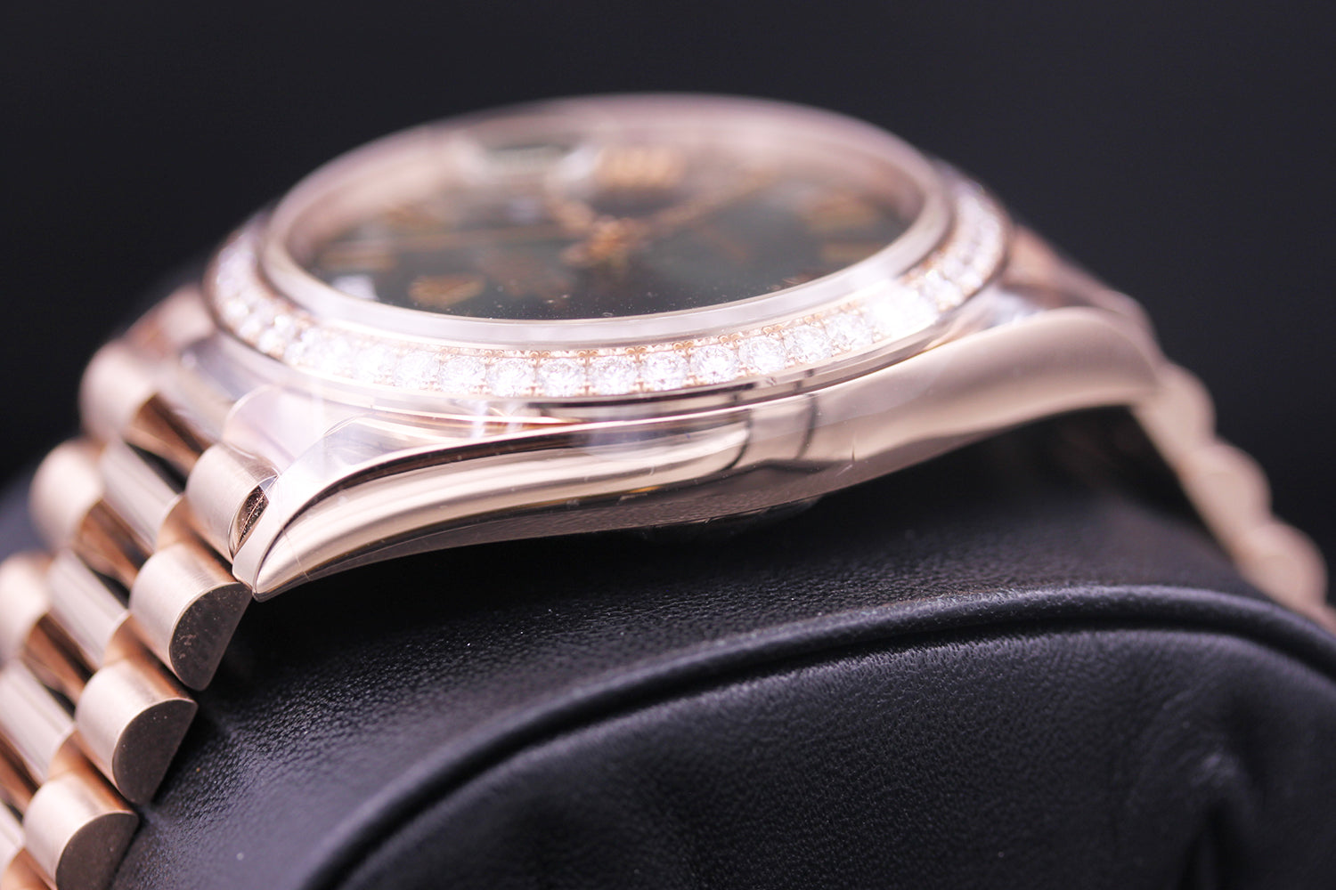 Rolex 1:1 Super Clone Day-Date 40 Presidential 228345 Diamond Bezel Olive Green Dial