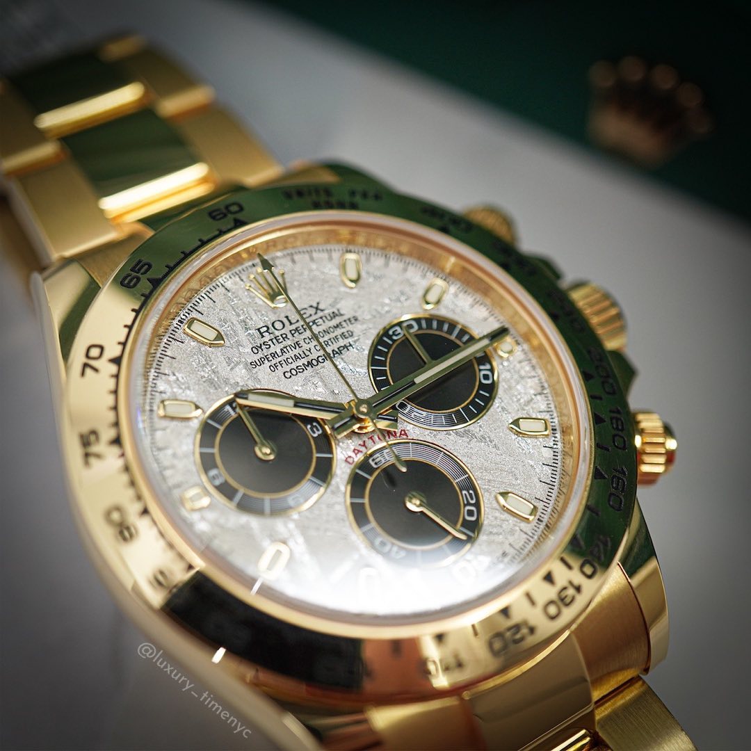Rolex 1:1 Super Clone Cosmograph Daytona Yellow Gold Meteorite 116508-0015