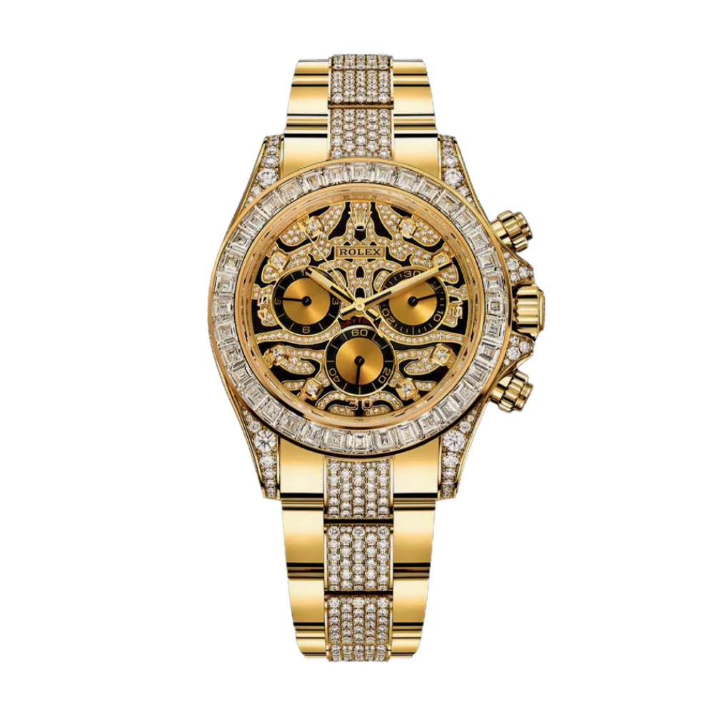 Rolex 1:1 Super Clone Cosmograph Daytona 116588TBR Yellow Gold Eye of Tiger Unwron