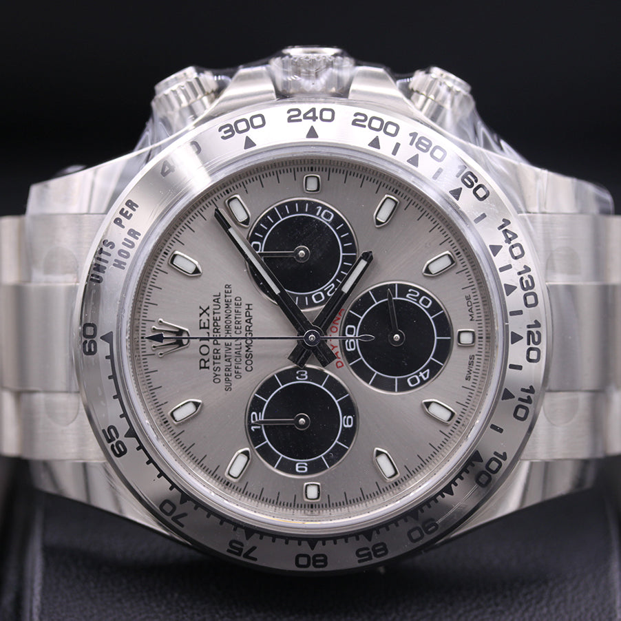 Rolex 1:1 Super Clone Daytona 40mm 116509 White Gold Steel Black Dial