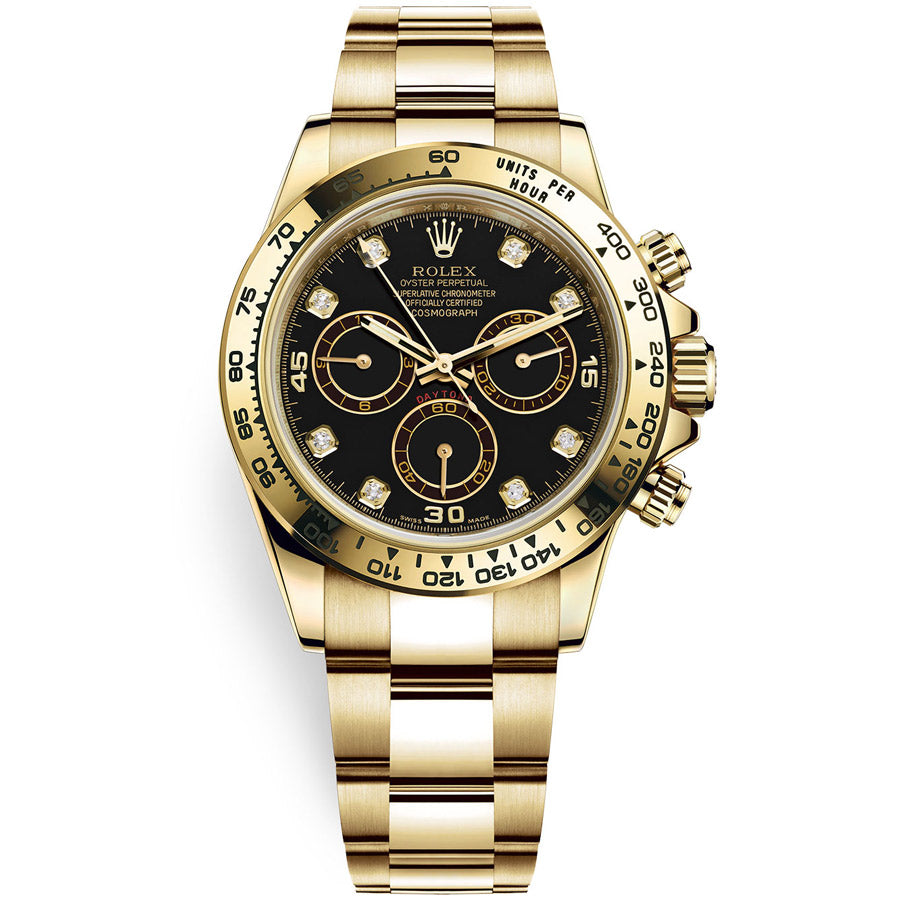 Rolex 1:1 Super Clone Daytona 40mm 116508 Black Diamond Dial