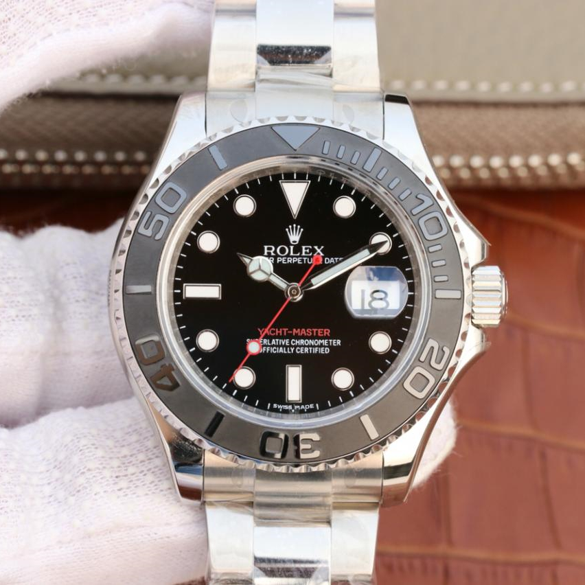 Rolex 1:1 Super Clone Yacht-Master 1 ( Black & Blue Dial ) Stainless Steel 40mm