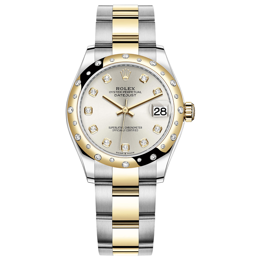 Rolex 1:1 Super Clone Datejust Silver Diamond Dial Diamond-Set Bezel 31mm 278343RBR