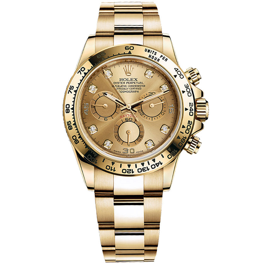 Rolex 1:1 Super Clone Daytona 40mm 116508 Champagne Diamond Dial