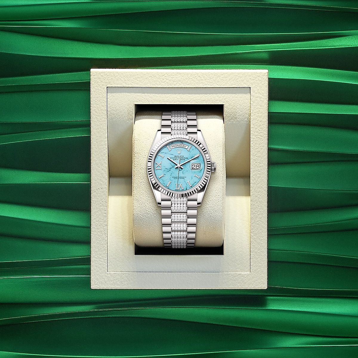 Rolex 1:1 Super Clone Day-Date Oyster, 36 mm, white gold m128239-0045