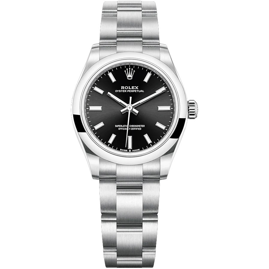Rolex 1:1 Super Clone Oyster Perpetual Black Dial Domed Bezel 31mm 277200
