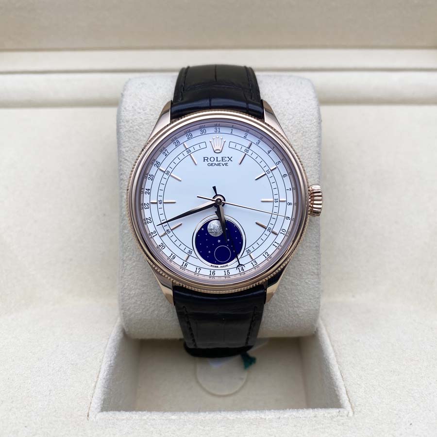 Rolex 1:1 Super Clone Cellini Moonphase 39mm 50535 White Dial