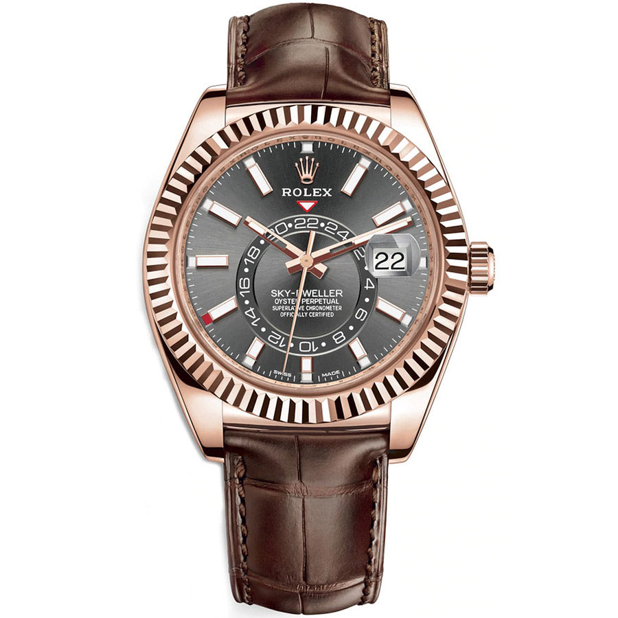 Rolex 1:1 Super Clone Sky-Dweller 42mm 326135 Rhodium Dial