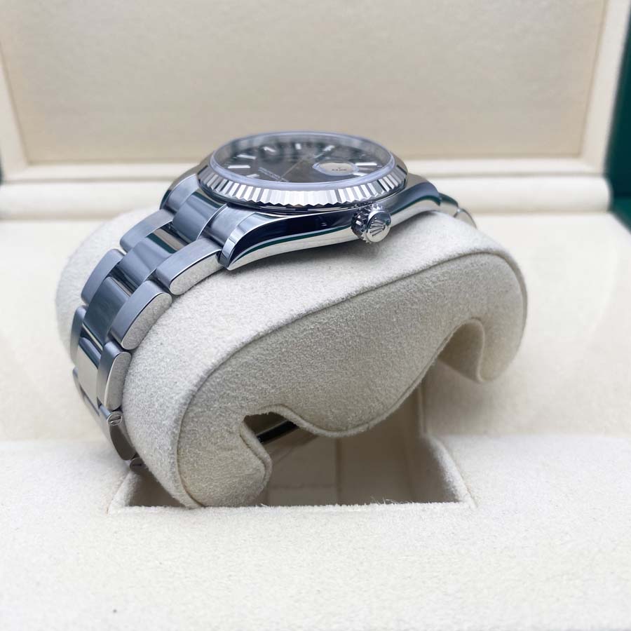 Rolex 1:1 Super Clone Datejust Bright Blue Fluted Motif Dial Fluted Bezel 36mm 126234