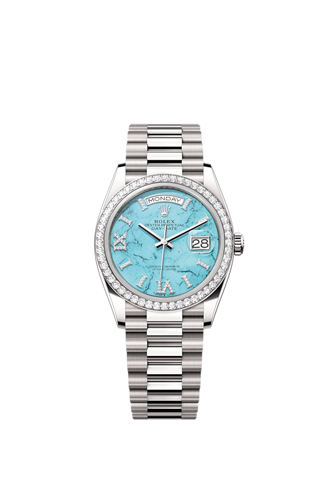 Rolex 1:1 Super Clone Day-Date Oyster, 36 mm, platinum and diamonds m128396tbr-0016