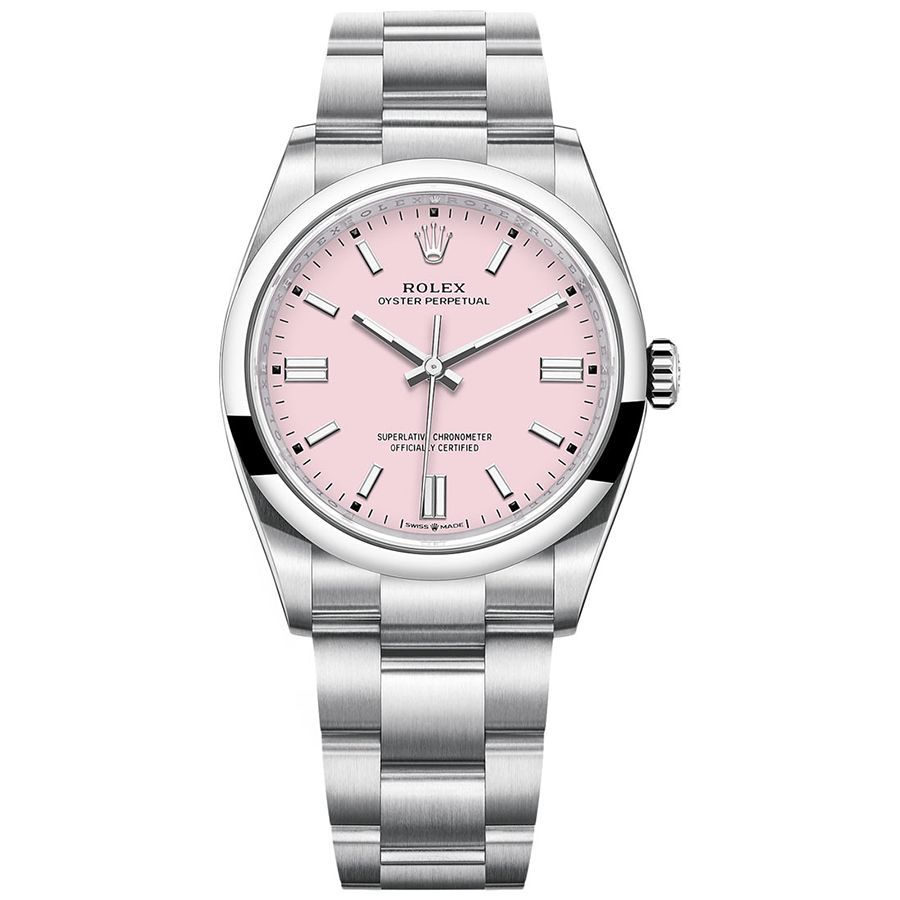 Rolex 1:1 Super Clone Oyster Perpetual Pink Dial Domed Bezel 36mm 126000