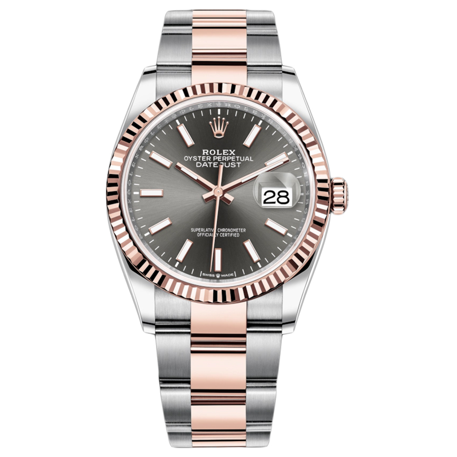 Rolex 1:1 Super Clone Datejust Slate Dial Fluted Bezel 36mm 126231