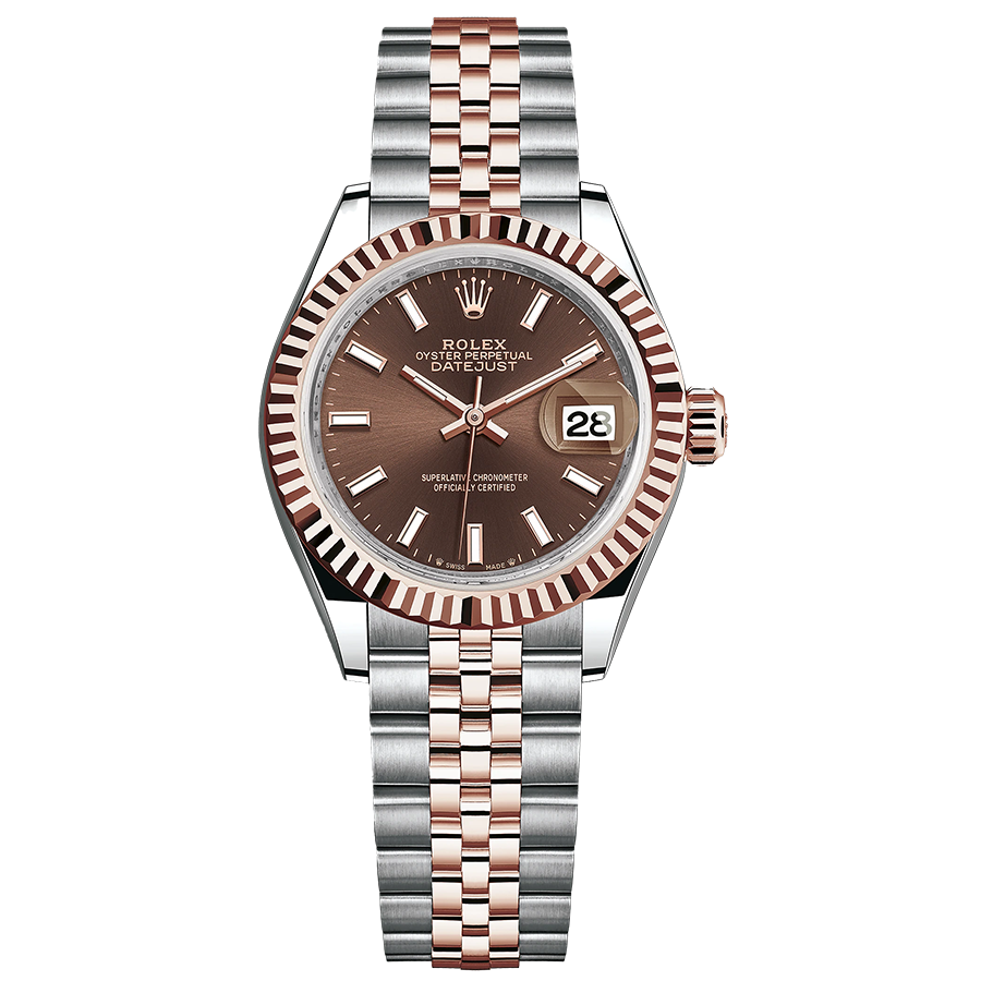 Rolex 1:1 Super Clone Lady-Datejust Chocolate Dial Fluted Bezel 28mm 279171