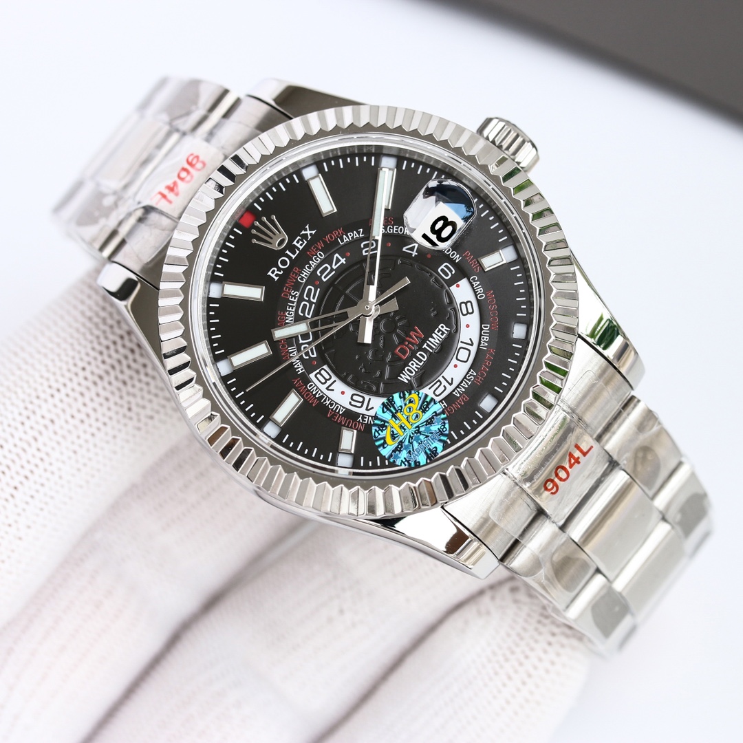 Rolex 1:1 Super Clone Sky-Dweller Swiss Watch in Steel Case - DIW Limited Edition