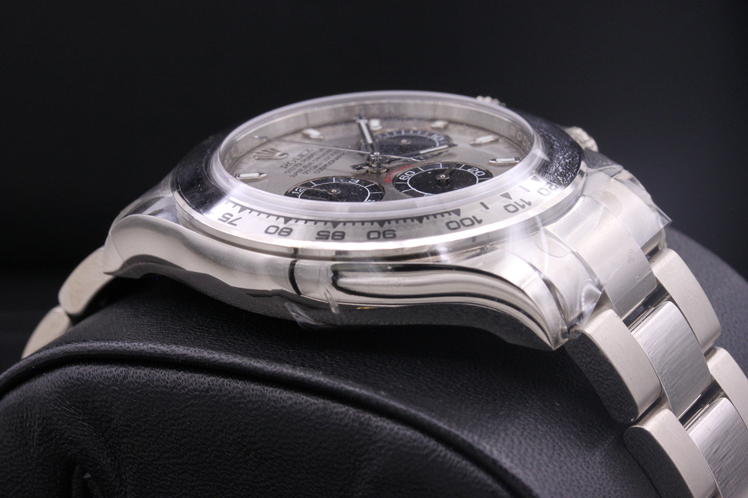 Rolex 1:1 Super Clone Daytona 40mm 116509 White Gold Steel Black Dial