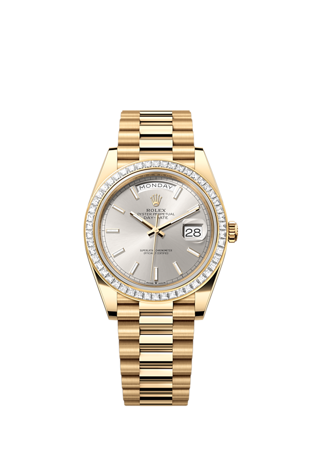 Rolex 1:1 Super Clone Day-Date Oyster, 40 mm, yellow gold and diamonds m228348rbr-0042