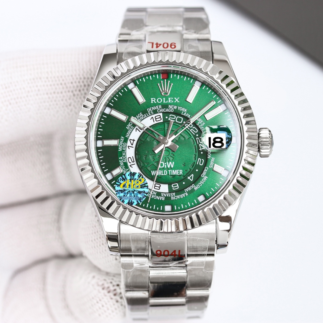 Rolex 1:1 Super Clone Sky-Dweller Swiss Watch in Steel Case - DIW Limited Edition
