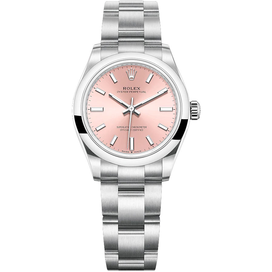 Rolex 1:1 Super Clone Oyster Perpetual Pink Dial Domed Bezel 31mm 277200