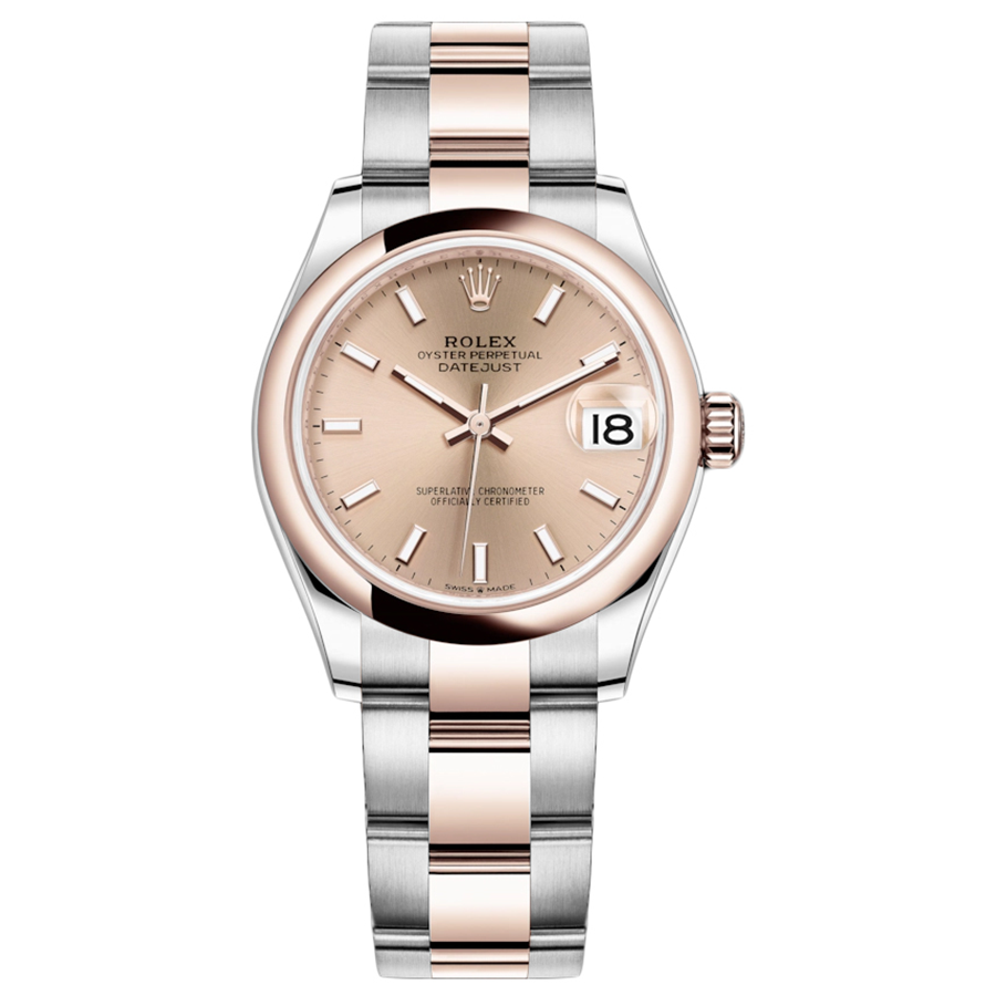 Rolex 1:1 Super Clone Datejust Rose Dial Domed Bezel 31mm 278241