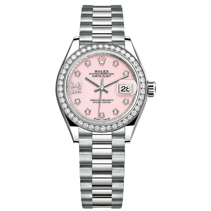 Rolex 1:1 Super Clone Lady-Datejust Pink Diamond Dial Diamond Bezel 28mm 279139RBR