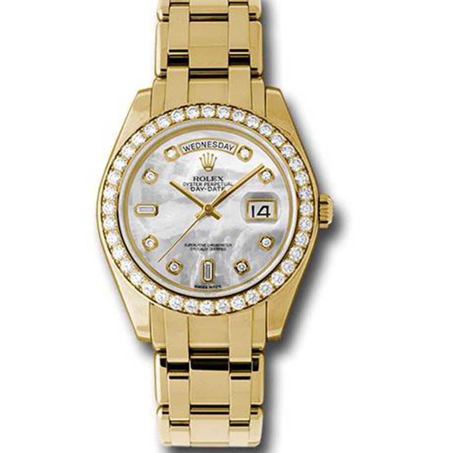 Rolex 1:1 Super Clone Day-Date Yellow Gold Meteorite Diamond Dial Diamond Bezel 39mm 18948MTD