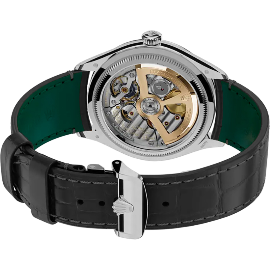 Rolex 1:1 Super Clone 1908 18k White Gold Leather Strap Men's Watch m52509 Series 39mm