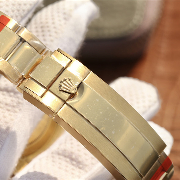 Rolex 1:1 Super Clone Submariner Golden Blue / Red Diamond Gold Dial 40mm