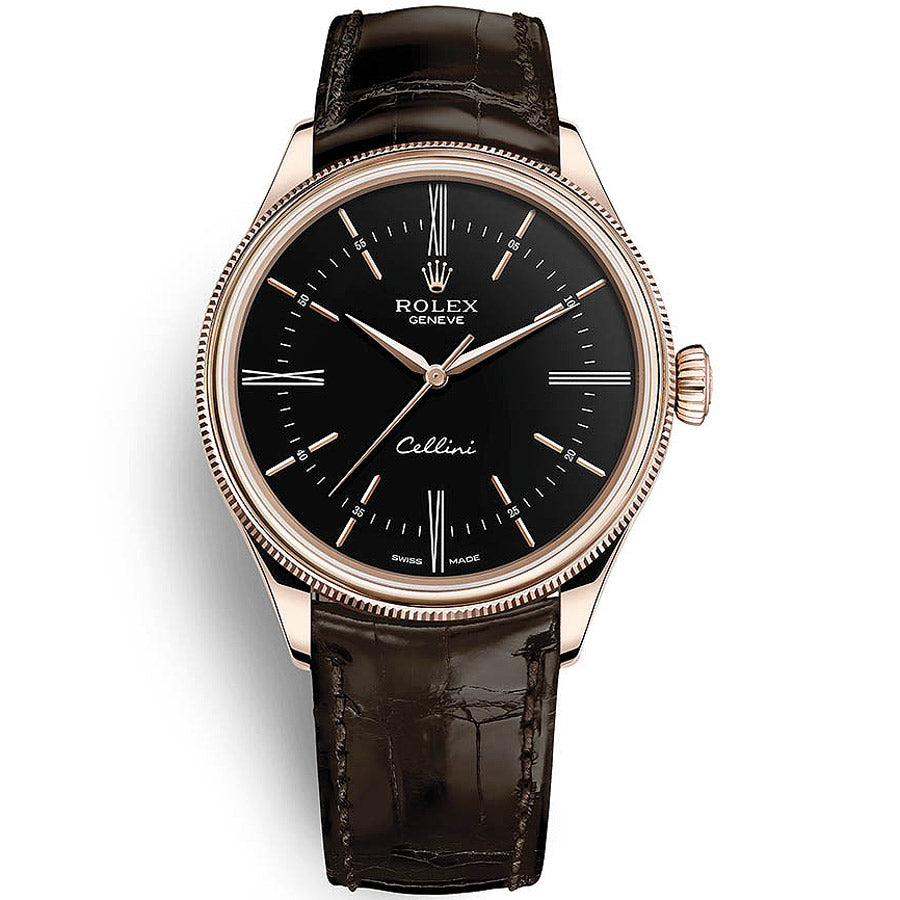 Rolex 1:1 Super Clone Cellini Time 39mm 50505 Black Dial
