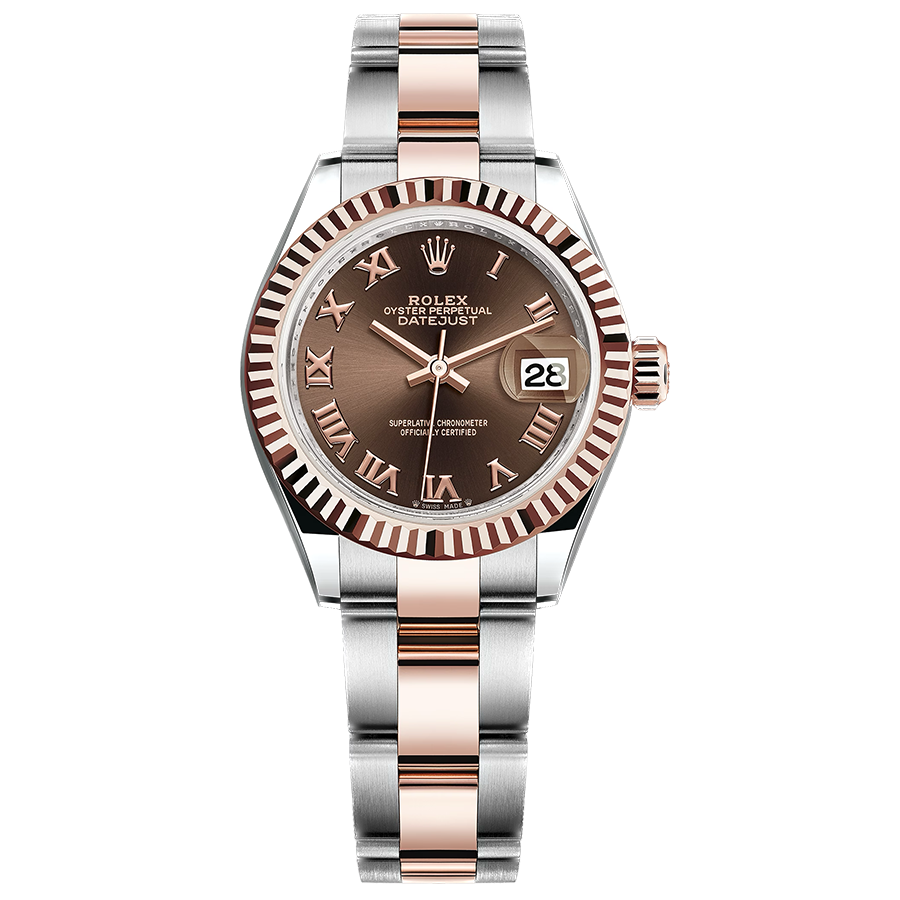 Rolex 1:1 Super Clone Lady-Datejust Chocolate Roman Numeral Dial Domed Bezel 279171