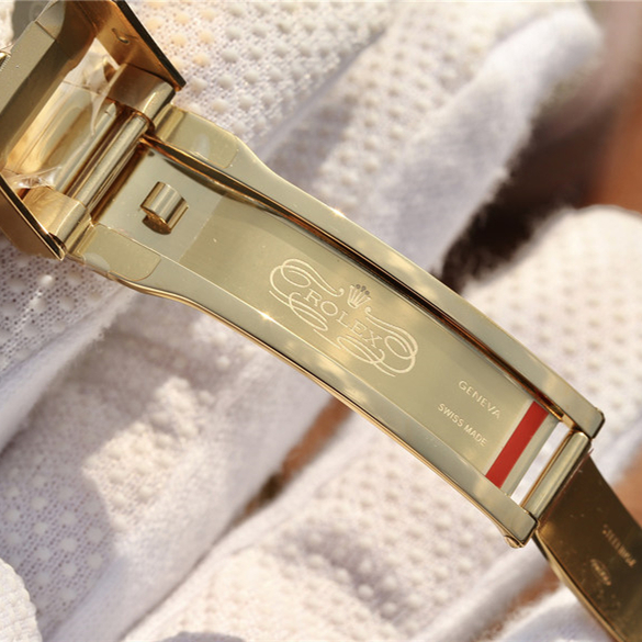 Rolex 1:1 Super Clone Submariner Golden Blue / Red Diamond Gold Dial 40mm