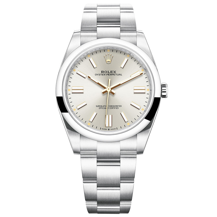 Rolex 1:1 Super Clone Oyster Perpetual 41mm 124300 Silver Dial