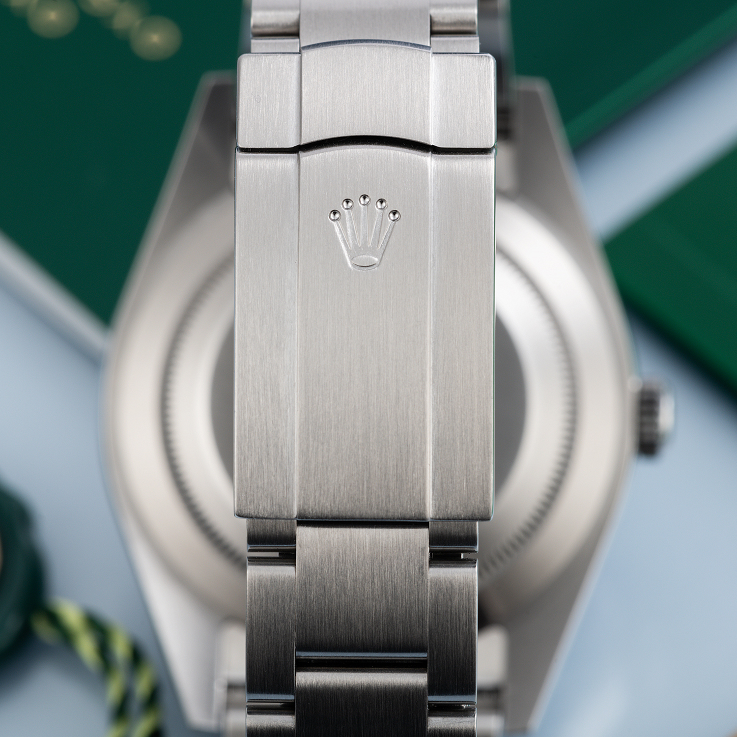 Rolex 1:1 Super Clone Oyster Perpetual 39mm Dark Rhodium Dial Watch 114300-0001