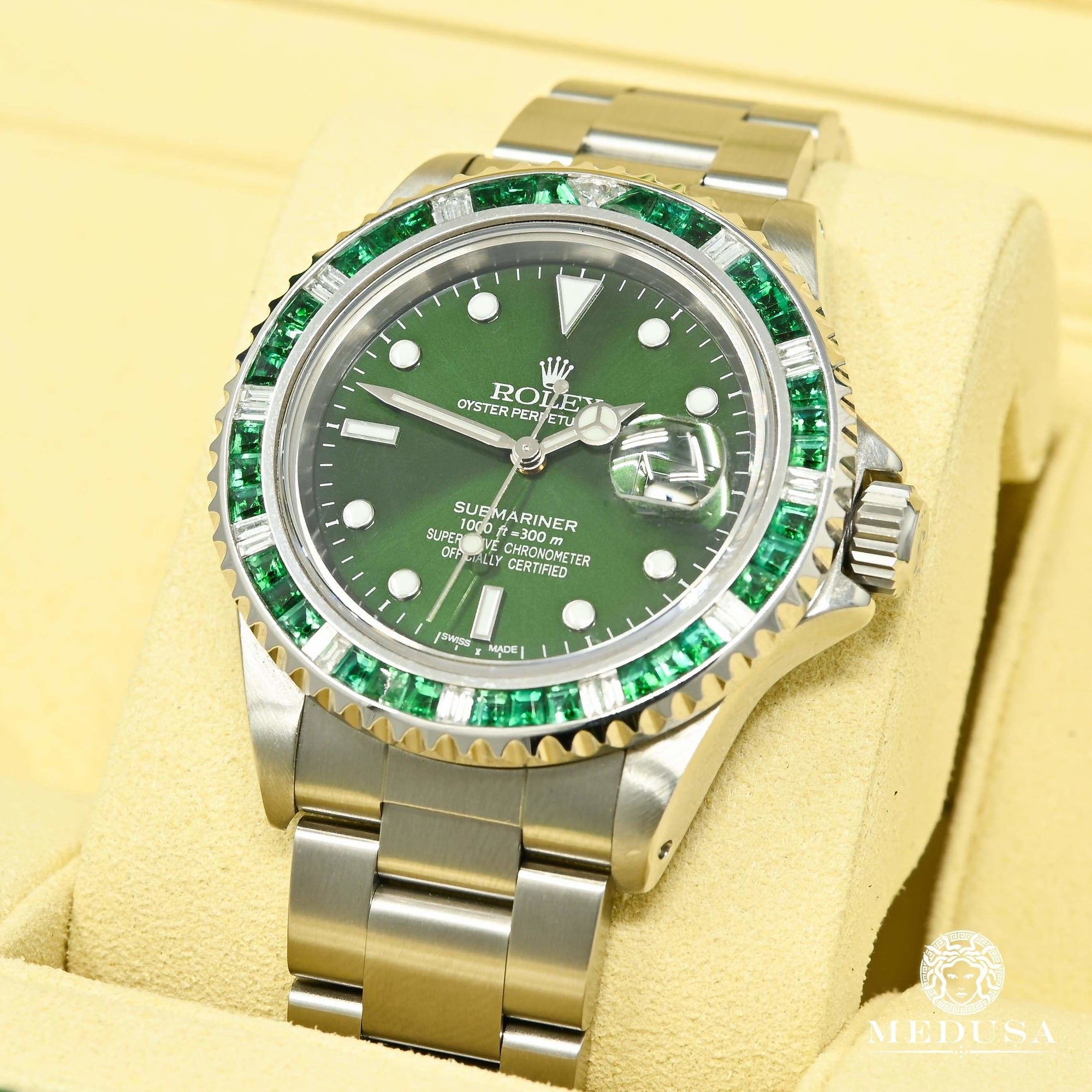 Rolex 1:1 Super Clone Submariner 116610lv Green Dial – Custom Diamond Set & Bezel