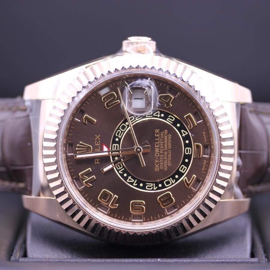 Rolex 1:1 Super Clone Sky-Dweller 42mm 326135 Chocolate Dial