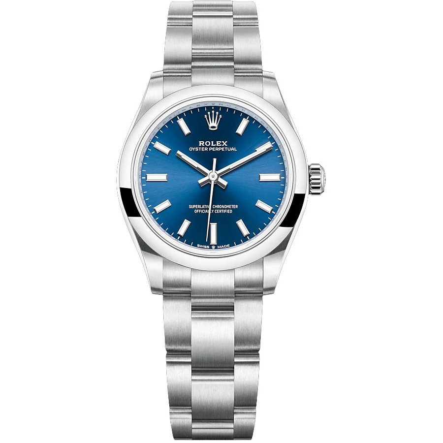 Rolex 1:1 Super Clone Oyster Perpetual Blue Dial Domed Bezel 31mm 277200