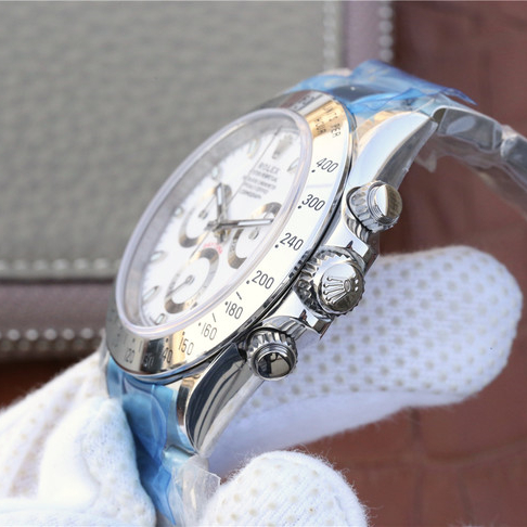 Rolex 1:1 Super Clone Daytona Pure Silver Multiple Dial Options 40mm