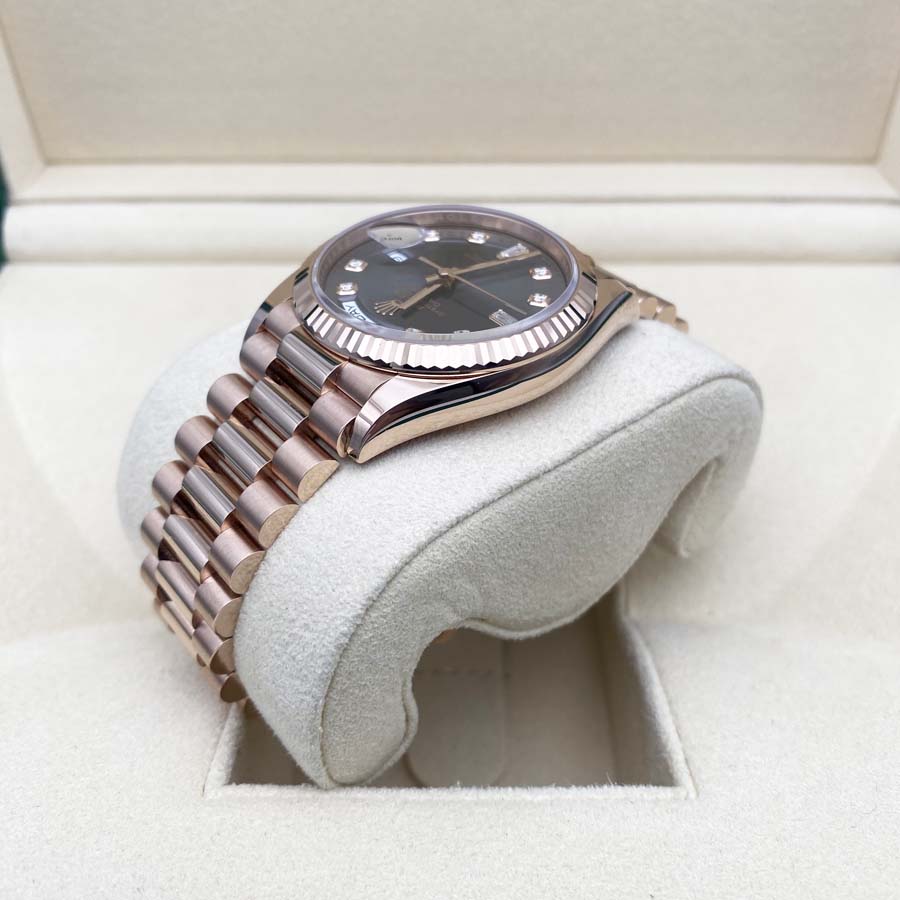 Rolex 1:1 Super Clone Day-Date 36mm 128235 Slate Grey Diamond Dial