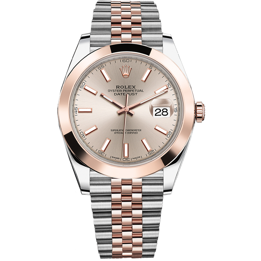 Rolex 1:1 Super Clone Datejust 41mm Sundust Dial Smooth Bezel 126301