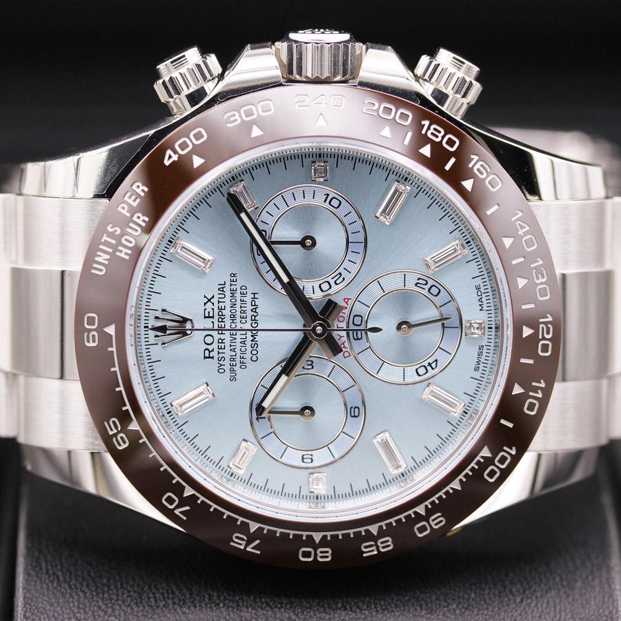 Rolex 1:1 Super Clone Daytona 50th Anniversary Edition 40mm 116506 Ice Blue Baguette Diamond Dial