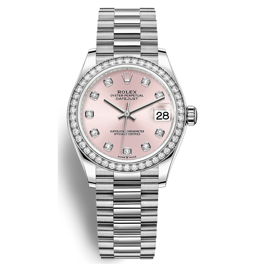 Rolex 1:1 Super Clone Datejust Pink Diamond Dial Diamond Bezel 31mm 278289RBR