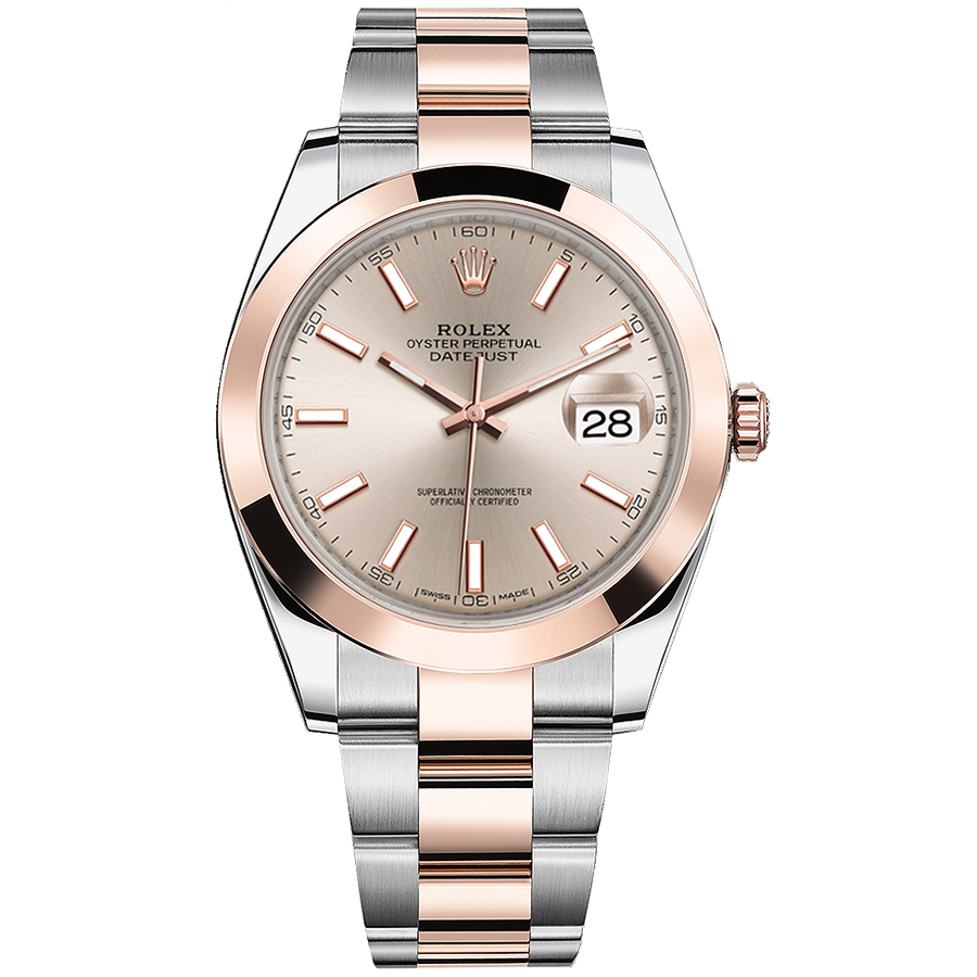 Rolex 1:1 Super Clone Datejust 41mm Sundust Dial Smooth Bezel 126301