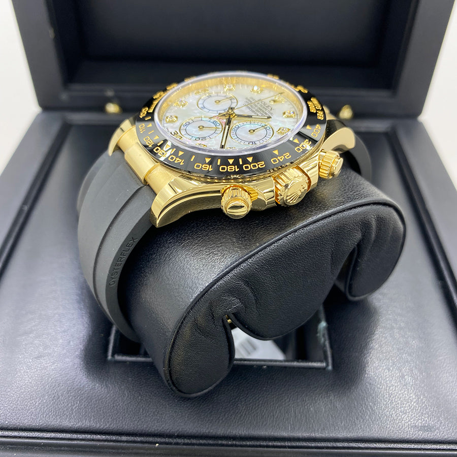 Rolex 1:1 Super Clone Daytona 40mm Oyster Flex 116518LN White Mother Of Pearl Diamond Dial