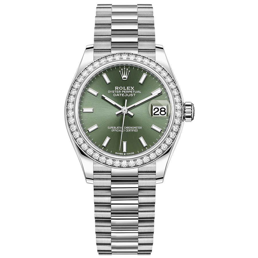 Rolex 1:1 Super Clone Datejust Mint Green Dial Diamond Bezel 31mm 278289RBR