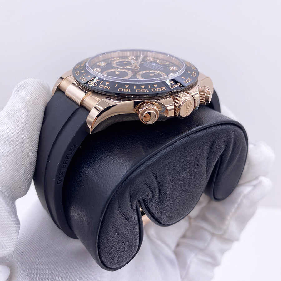 Rolex 1:1 Super Clone Daytona 40mm Oyster Flex 116515LN Black Diamond Dial