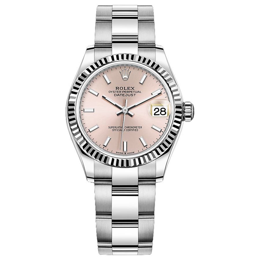 Rolex 1:1 Super Clone Datejust Pink Dial Fluted Bezel 31mm 278274