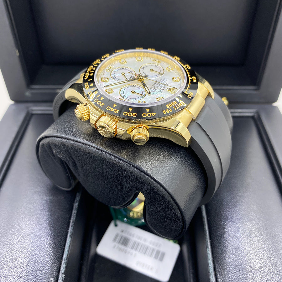 Rolex 1:1 Super Clone Daytona 40mm Oyster Flex 116518LN White Mother Of Pearl Diamond Dial