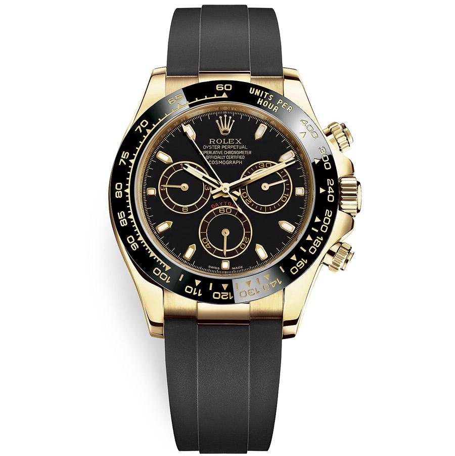 Rolex 1:1 Super Clone Daytona 40mm Oyster Flex 116518LN Black Dial