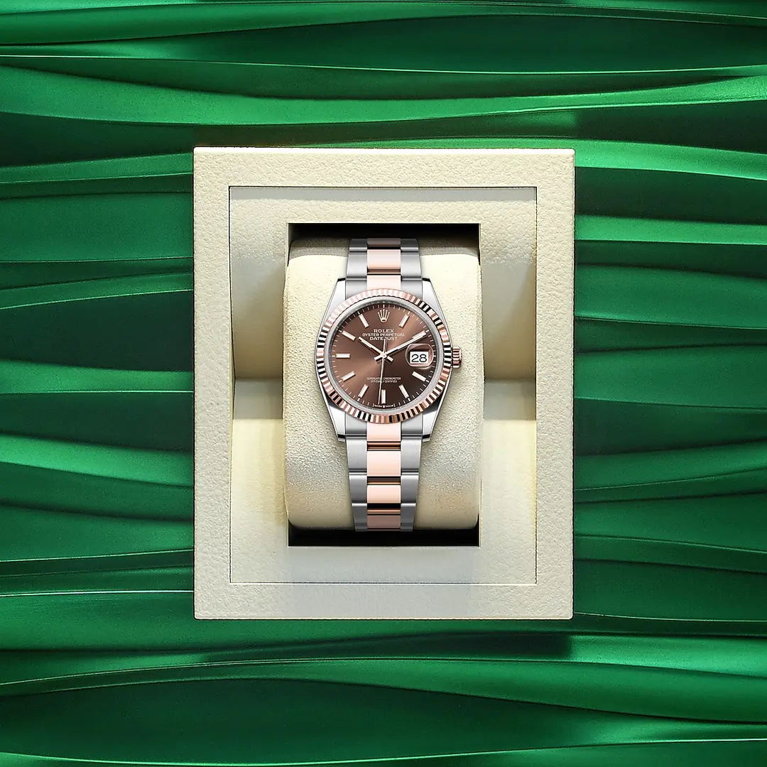 Rolex 1:1 Super Clone Datejust Oyster, 36 mm, Oystersteel and Everose gold