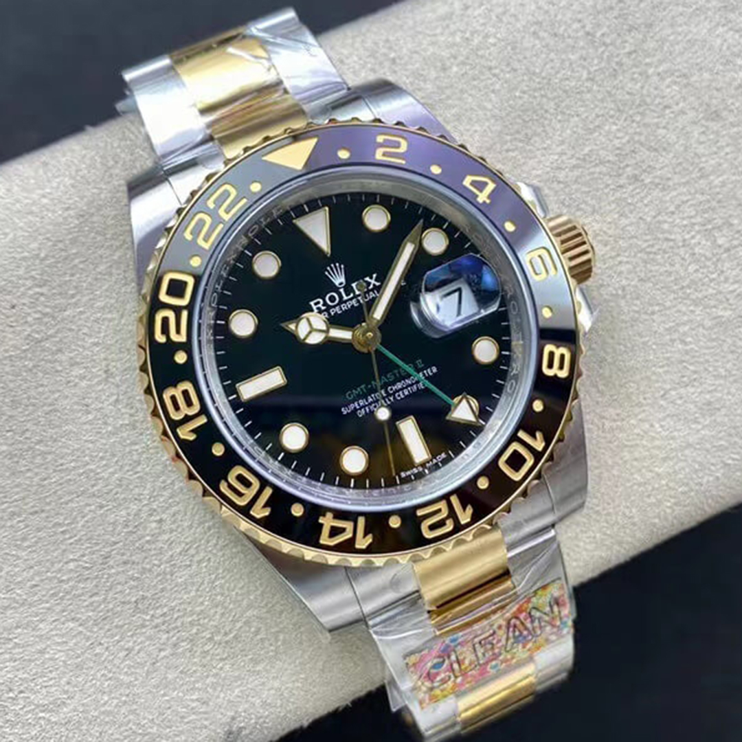 Rolex 1:1 Super Clone GMT-Master II 40mm 126713LN Black Dial