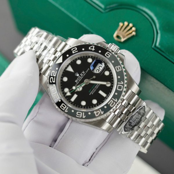 Rolex 1:1 Super Clone GMT-Master II 40mm Black dial Ceramic bezel | Men's Watch 126710GRNR-0004